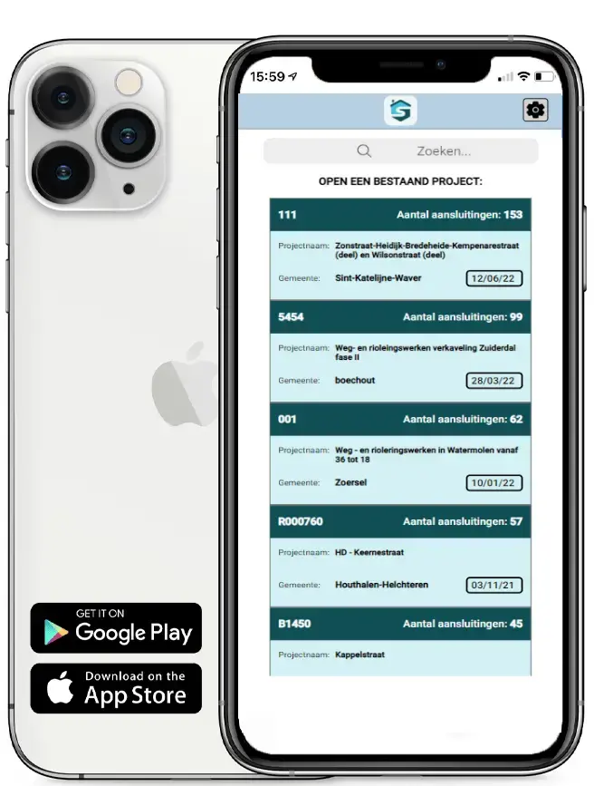 Mobiele app interface